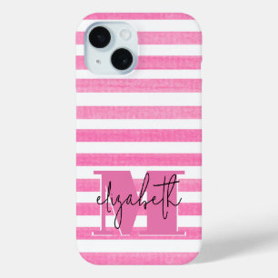 Coque Case-Mate iPhone Monogramme de bande rose