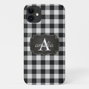Case-Mate iPhone Case Monogramme de buffle noir et blanc MODIFIÉ