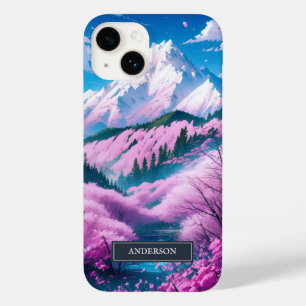 Coque Case-Mate iPhone Monogramme de cerisiers en fleurs de la montagne j