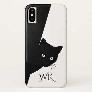 Case-Mate iPhone Case Monogramme de chat noir rusé