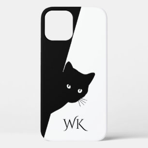 Case-Mate iPhone Case Monogramme de chat noir rusé