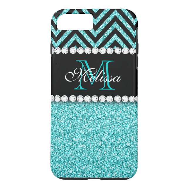 COQUES Case-Mate iPhone MONOGRAMME DE CHEVRON DE NOIR DE PARTIES (Dos)