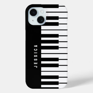 Coque Case-Mate iPhone Monogramme de clavier de piano noir et blanc
