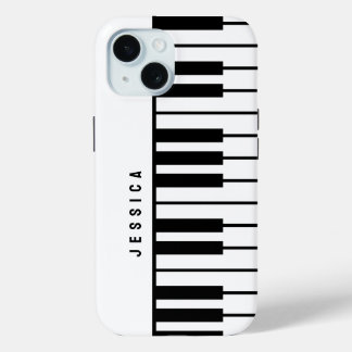 Coque Case-Mate iPhone Monogramme de clavier de piano noir et blanc