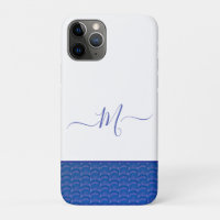 Monogramme de Coastère bleu blanc