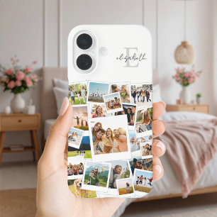Coque Pour iPhone 16 Monogramme de collection photo moderne
