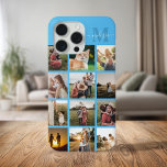Coque Case-Mate iPhone Monogramme de collection photo personnalisée<br><div class="desc">Collage photo personnalisé coque iphone Monogramme</div>