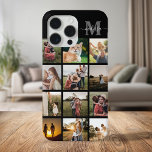 Coque Case-Mate iPhone Monogramme de collection photo personnalisée<br><div class="desc">Collage photo personnalisé coque iphone Monogramme</div>