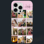 Coque Case-Mate iPhone Monogramme de collection photo personnalisée<br><div class="desc">Collage photo personnalisé coque iphone Monogramme</div>