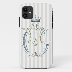 Coques Pour iPhone Monogramme de comité technique ou de CT avec la