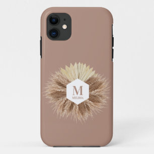Case-Mate iPhone Case Monogramme de couleurs neutres rustiques chaudes