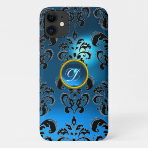 Case-Mate iPhone CASE MONOGRAMME DE GEM BLUE BLACK DAMASK