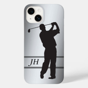 Coque Case-Mate iPhone Monogramme de Golfeur Silhouette