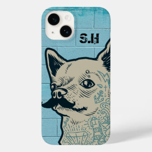 Coque Case-Mate iPhone Monogramme de graffiti Mustache Chihuahua