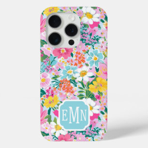 Coque Case-Mate iPhone Monogramme de jardin moderne coloré