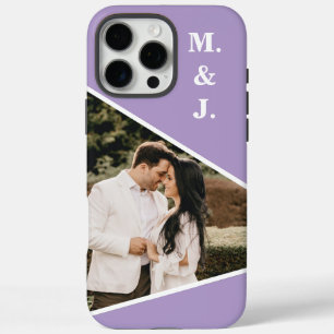 Coque iPhone 16 Pro Max Monogramme de la lavande photo