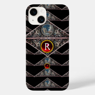 COQUE Case-Mate iPhone MONOGRAMME DE LA RENAISSANCE, PIERRES ROUGES DE GE
