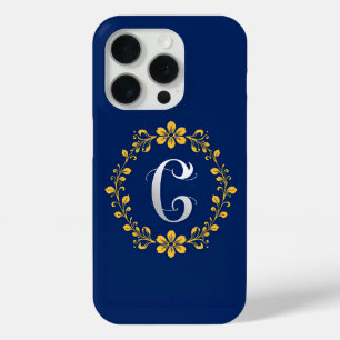 Coque Case-Mate iPhone Monogramme de lettre C doré élégant