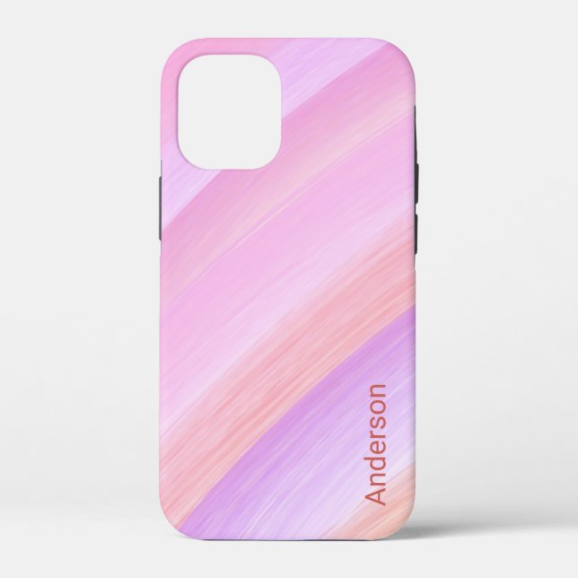 Coques Case-Mate iPhone Monogramme de ligne rétro élégant moderne (Verso)
