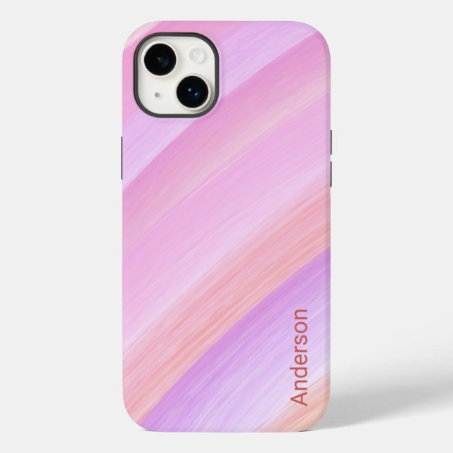 Coques Case-Mate iPhone Monogramme de ligne rétro élégant moderne (Verso)
