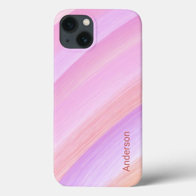 Coques Case-Mate iPhone Monogramme de ligne rétro élégant moderne (Verso)