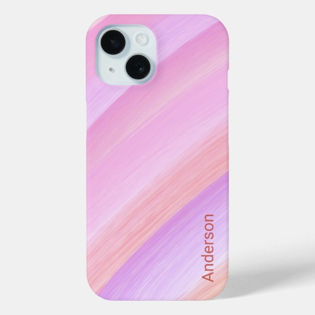 Coques Case-Mate iPhone Monogramme de ligne rétro élégant moderne (Verso)
