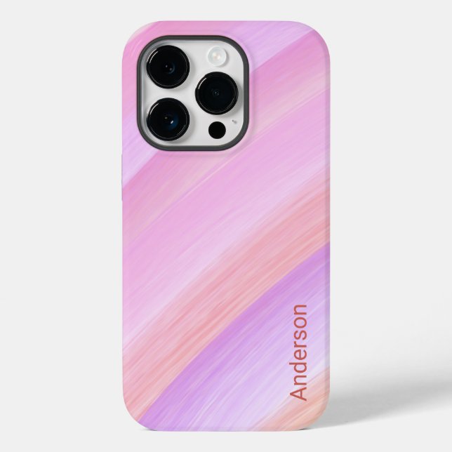 Coques Case-Mate iPhone Monogramme de ligne rétro élégant moderne (Verso)