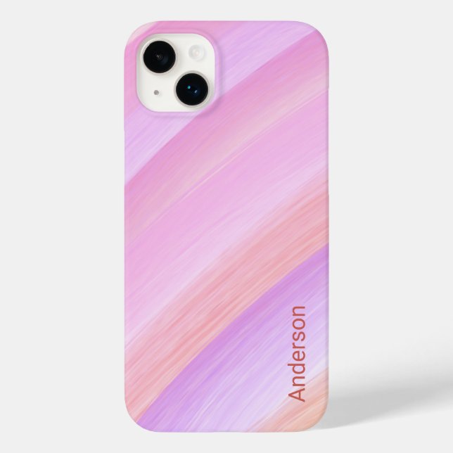Coques Case-Mate iPhone Monogramme de ligne rétro élégant moderne (Verso)