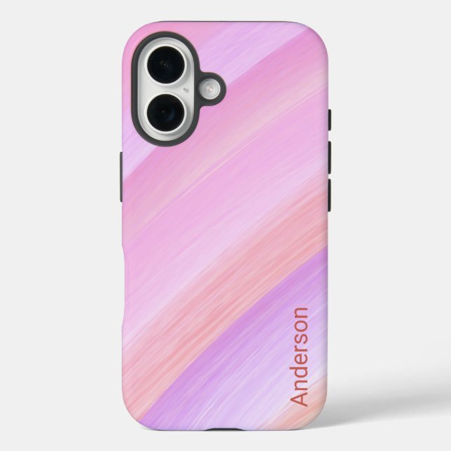Coques Case-Mate iPhone Monogramme de ligne rétro élégant moderne (Verso)