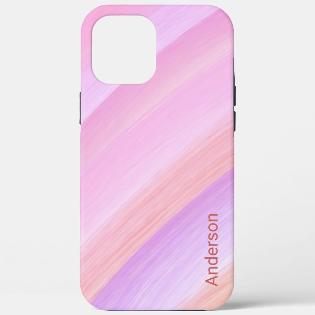 Coques Case-Mate iPhone Monogramme de ligne rétro élégant moderne (Verso)