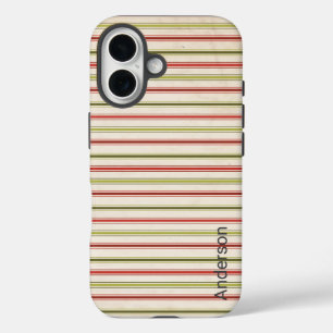 Coque Pour iPhone 16 Monogramme de ligne rétro élégant moderne