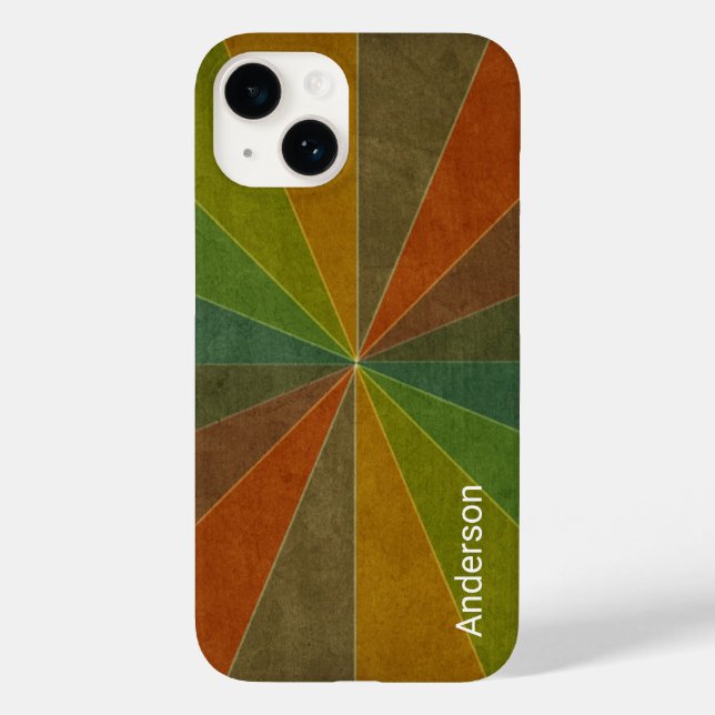 Coques Case-Mate iPhone Monogramme de ligne rétro élégant moderne (Verso)