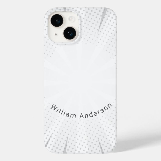 Coques Case-Mate iPhone Monogramme de ligne rétro élégant moderne (Verso)
