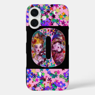 COQUES iPhone 16  MONOGRAMME DE MASQUÉRADE VÉNÉTIENNE VALENTINE O LE