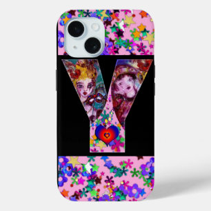 COQUE POUR iPhone 15 MONOGRAMME DE MASQUÉRADE VÉNÉTIENNE VALENTINE Y LE