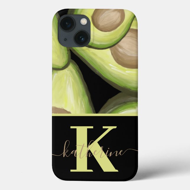Coques Case-Mate iPhone Monogramme de motif d'avocat moderne (Verso)