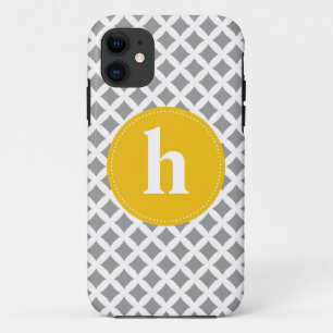 Case-Mate iPhone Case Monogramme de motif de diamant {sélectionnez votr