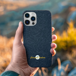 Coque Case-Mate iPhone Monogramme de Motif de la marine Abstraite moderne