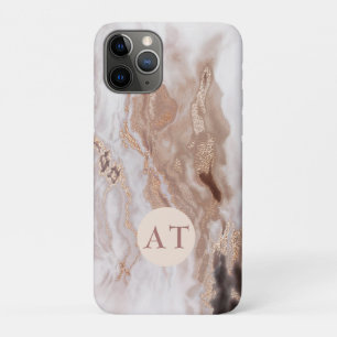 Case-Mate iPhone Case Monogramme de Motif en marbre doré Abstrait