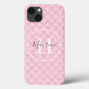 Case-Mate iPhone Case Monogramme de nom initial tendance écailles de sir