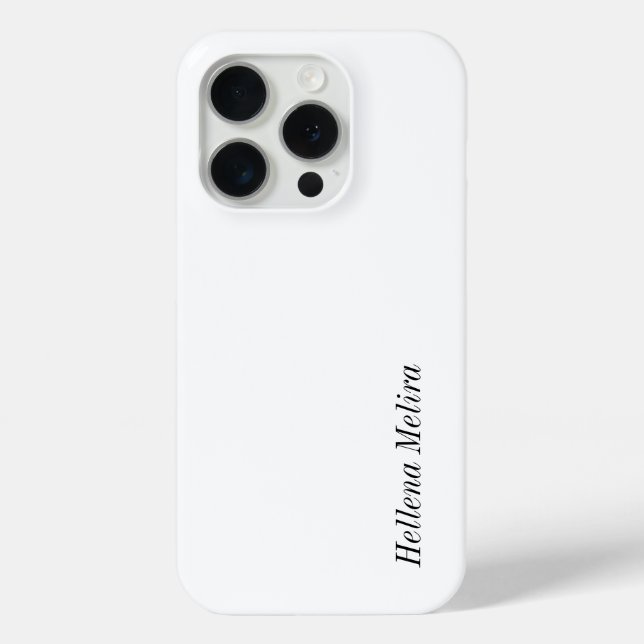Coques Case-Mate iPhone Monogramme de nom noir et blanc moderne (Verso)