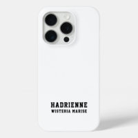 Monogramme de nom noir et blanc moderne