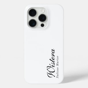 Coque Case-Mate iPhone Monogramme de nom noir et blanc moderne