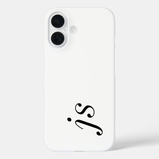 Coques Case-Mate iPhone Monogramme de nom noir et blanc moderne (Verso)