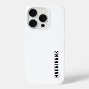 Coque Case-Mate iPhone Monogramme de nom noir et blanc moderne