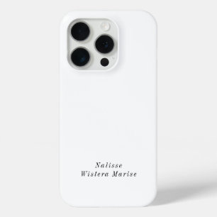 Coque Case-Mate iPhone Monogramme de nom noir et blanc moderne