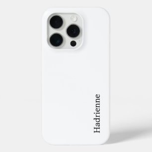 Coque Case-Mate iPhone Monogramme de nom noir et blanc moderne