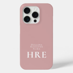 Coque Case-Mate iPhone Monogramme de nom rose moderne