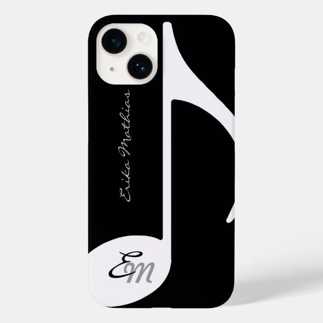Coques Case-Mate iPhone Monogramme de note musicale (Verso)