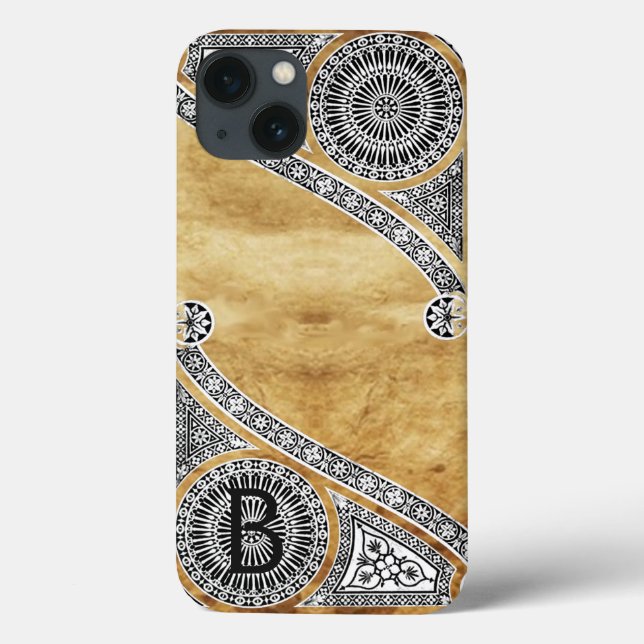 Coques Case-Mate iPhone MONogramme de parchemin ARCHITECTURE RENAISSANCE (Verso)